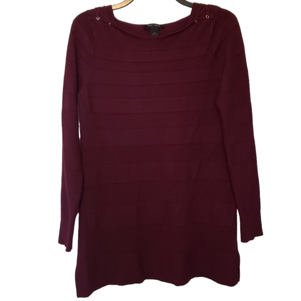 3/$15 White House Black Market Purple Sweater Size Small